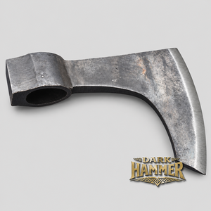 Hache large en acier à haute teneur en carbone, tête de hache à dos plat, finition nickel noir, artisanat métallique gaufré pour le travail du bois - Product Image 2