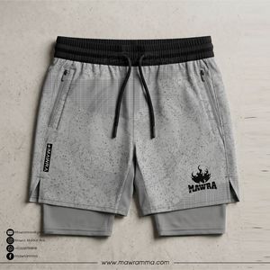 Pantalones cortos de lucha MMA 2 en 1 para hombre, pantalones cortos de entrenamiento transpirables de secado rápido con forro de compresión, pantalones cortos de fitness con cintura elástica - Product Image 3