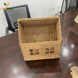 ตะกร้าหวายทรงบ้านแบบพกพาสุดสร้างสรรค์ตะกร้าเก็บของเด็กทำมือของเล่นเวียดนามสำหรับเด็กเล่นตามจินตนาการสินค้าสุดเจ๋ง - Product Image 5
