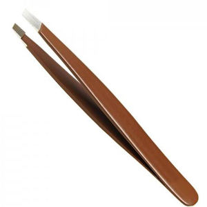 Pince à épiler incurvée personnalisée en acier inoxydable à haute teneur en carbone, pointe fine, pour sourcils, instrument de beauté écologique, marque privée - Product Image 1