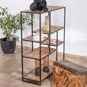 Estante cuadrado grande Vandana Royal Vision con un diseño moderno y elegante en madera de acacia y metal negro Urban Metal - Product Image 5