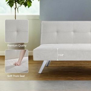 Convertible Fabric Sofa <b>Bed</b> for Living Room <b>Folding</b> Sleeper Design - Product Image 2