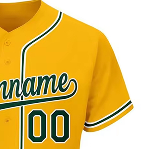 Custom Printed Men's <b>Baseball</b>/Softball Uniform Short Sleeve Eco-Friendly 100% Polyester/Cotton Blend Moisture-Wicking Quick Dry - Product Image 4