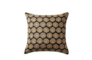 Funda de Cojín de Algodón 100% Ecológica, Hecha a Mano en India, con Estampado Moderno en Bloque, Color Azul, para Decoración de Sala de Estar, Venta al Por Mayor - Product Image 3