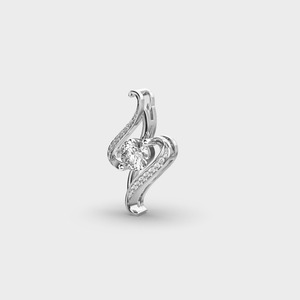 จี้เพชรทรงกลมเจียระไนแบบ Solitaire ที่ได้รับการรับรองจาก IGI พร้อมฝังเพชรแบบ Micro Pave ในตัวเรือนเงินแท้ 925 - Product Image 3