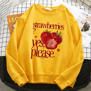 Sudaderas con capucha para mujer, sudaderas con capucha Sweet Strawberry para mujer, sudadera básica de forro polar cálido, sudaderas con capucha suaves de cuello redondo de calidad profesional - Product Image 6