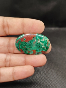 Piedra preciosa de crisocola malaquita 100% natural de alta calidad, cabujón verde, piedra suelta para la fabricación de joyería. - Product Image 5