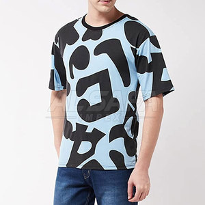T-shirts à épaules tombantes pour hommes, impression par sublimation, service OEM, vêtements de mode - Product Image 5