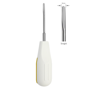 Luxating Elevator Straight 3mm <b>Silicone</b> Handle Dental Extraction Instrument Stainless Steel Root Elevator Atraumatic <b>Tool</b> - Product Image 1