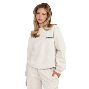 Women Relaxed Crewneck Tracksuit <b>Set</b> Oversized Sweatshirt Straight Leg Trousers Casual <b>Two</b> <b>Piece</b> <b>Lounge</b> Outfit Wholesale Apparel - Product Image 3