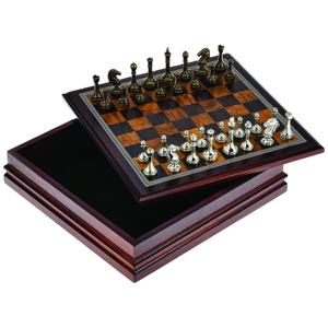 Juego de Ajedrez de Madera Premium, Idea de Regalo para Adultos, Piezas de Ajedrez de Metal Hechas a Mano con Estuche de Almacenamiento Portátil, Decoración para el Hogar, Juegos de Mesa - Product Image 1