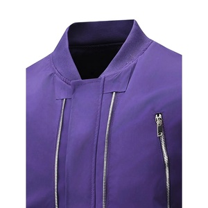 Veste de sport unisexe en polyester 100% à col en V avec fermeture éclair, coupe-vent, séchage rapide, écologique, personnalisable, de haute qualité, pour hommes - Product Image 3