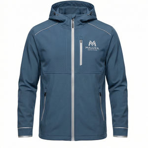 Veste coupe-vent à capuche unisexe de qualité supérieure pour l'hiver, enduite d'un revêtement résistant à l'eau, streetwear d'extérieur - Product Image 1