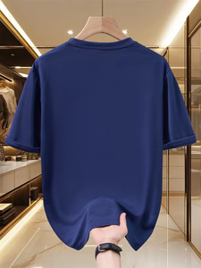 T-shirt pour homme 100% coton - Coupe ajustée, manches courtes, épaules tombantes, été, Italie Milano, 220g, impression DTF, logo personnalisé - Product Image 5