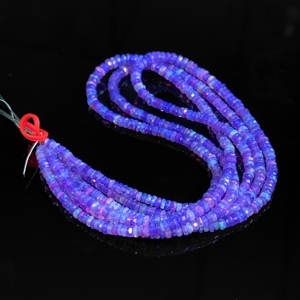 Lavender Ethiopian Opal Faceted Rondelle <b>Beads</b> 3-5mm Lavender Opal <b>Loose</b> <b>Beads</b> in Wholesale Bulk 16 Inch Strand - Product Image 2