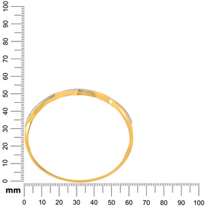 Pulsera de Cadena GLEAMORA ENTERPRISE de Lujo en Oro Amarillo de 18K con Diamante Cultivado en Laboratorio, Corte Brillante, Diseño Intrincado y Entrecruzado Clásico para Mujer - Product Image 4