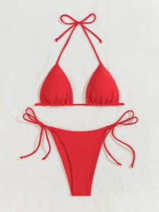 Ensemble de bikini imprimé pour femmes, 2 pièces, taille haute, en polyester, maillot de bain confortable, tenue de plage - Product Image 6