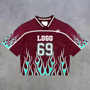 Custom Green American Football Jersey V-Neck <b>Short</b> Sleeve Breathable Quick Dry Sublimated <b>Mesh</b> 100% Polyester Adult Team Sports - Product Image 5