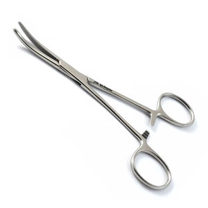 เครื่องมือแพทย์ คีลลี่ฟอร์สเปส ขนาด 5.5 นิ้ว แบบล็อคได้ สีเงิน โค้ง สำหรับงานแพทย์ ทันตกรรม และศัลยกรรม - Product Image 1