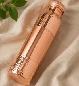 Bohemian Floral Copper Thermos Portable Travel Water Bottle With Lid - Product Image 4