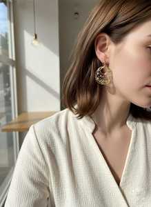 MN EXPORTS Floral <b>Resin</b> Drop Earrings Handmade Fashion Jewelry Stylish Statement for Women Party Wear Islamic Design - Product Image 3
