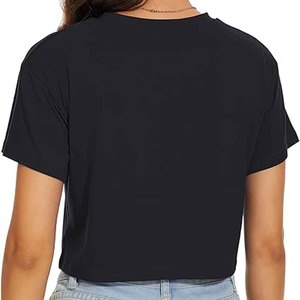 Camisa corta para mujer con lazo en la parte delantera y manga corta, blusa de verano - Product Image 6