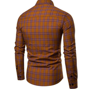 Chemises décontractées pour hommes à manches longues, col montant, anti-plis, en satin, grande taille, avec logo personnalisé, dernier design, pour le printemps - Product Image 2