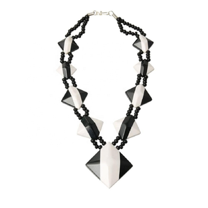 Collar de cuentas de resina de vidrio multicolor hecho a mano de la mejor calidad, estilo vintage, cadena de eslabones, bordado colorido para niñas - Product Image 3