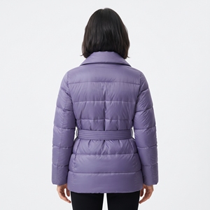 Best Quality Women's <b>Belted</b> Puffer Jacket Lightweight Quilted Winter Coat Warm Insulated Casual Outdoor Outerwear - Product Image 6