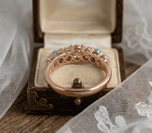 High Quality Handmade Half-hoop Gemstone Gold Plated Retro Flower Shape Faceted Stone <b>Open</b> Adjustable <b>Rings</b> for Woman Girls - Product Image 3