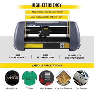 Macchina taglierina per vinile a velocità regolabile 375mm massima alimentazione carta 14 pollici Plotter stampante segno che fa forniture artigianali per Plotter in vinile - Product Image 5