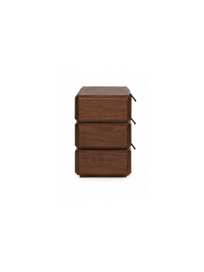 Modern Solid Teak Wooden 3-<b>Drawer</b> <b>Chest</b> Minimalist Bedroom Furniture Floor Mount Durable Home Storage Cabinet - Product Image 4