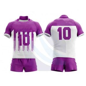 Ensembles d'uniformes de rugby unisexes personnalisés, service OEM, vêtements d'équipe professionnels respirants, 100% polyester - Product Image 4