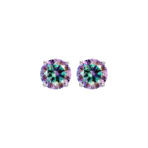 Boucles d'oreilles clous en diamant rond brillant cultivé en laboratoire, argent sterling 925, bijoux étincelants de qualité supérieure, cadeau pour elle - Product Image 1