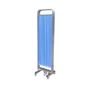 Hospital Mobile Medical Ward <b>Bed</b> <b>Side</b> Screen 3-Folding Stainless Steel Patient Bedside Screen Industrial Design Metal Furniture - Product Image 2