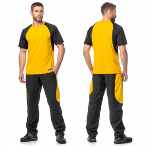 High Quality T Shirts Tracksuit Men Jogging Wear Tee Shirts <b>Jogger</b> Trouser Two Piece Short Sleeve Tee Shirts Tracksuit - Product Image 1