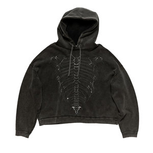 Sweat à capuche unisexe surdimensionné en coton délavé, teint uni, écologique, brodé, imprimé numérique, sérigraphié, style Y2K, pour loisirs 2026 - Product Image 1