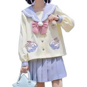 Uniforme escolar japonés, suéter de seda y algodón para primavera y otoño, estilo universitario tejido, uniforme JK, cárdigan para estudiantes y niñas, Cosplay alto - Product Image 1