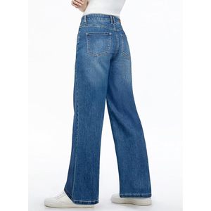 High Waisted Wide Leg Women Denim Pants Casual Straight Fit Jeans Stretch Denim Trousers For Ladies Jeans Wear - Product Image 6