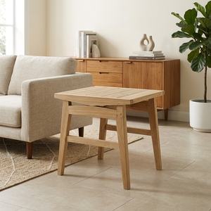 Mesa de Centro Moderna de Madera de Teca, Diseño Minimalista, Hecha a Mano, Muebles para Sala de Estar, Rectangular para Exteriores, con Marco de Madera Sólida - Product Image 3