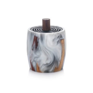 Handmade Resin Mother of Pearl Inlay Burner Censer <b>Bakhoor</b> for <b>Oud</b> Wood Lavender Bergamot Ginger Scents Aroma-therapy - Product Image 1