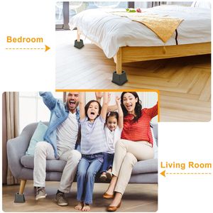 8pcs Adjustable Furniture <b>Risers</b> 500kg 1100lbs Capacity <b>Bed</b> Lifters for Couch Table Chair-Furniture Accessories - Product Image 5