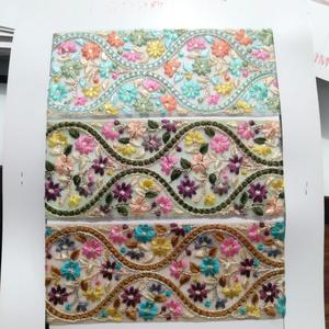 Tela de encaje bordada de diseño elegante para vestidos, ribete de encaje para decoración de prendas, proveedor mayorista de textiles. - Product Image 1