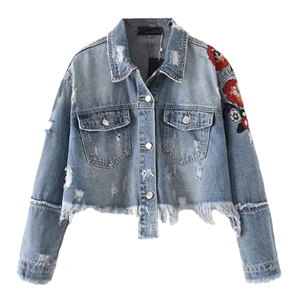 Denim <b>Jacket</b> Women Trend Alert 2026 Eco-Friendly Vintage Fashion Streetwear Oversized Cropped Blue Wash Wholesale Outfit Ideas - Product Image 5