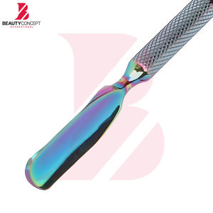 Kit d'outils professionnels en acier inoxydable couleur arc-en-ciel à double extrémité pour repousser les cuticules et nettoyer les ongles, pour pédicure, manucure et nail art - Product Image 5