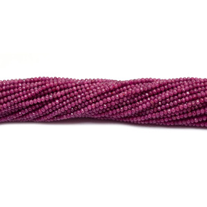 Cuentas sueltas de rubí AAA+ de 3mm-4mm microfacetadas en forma de rondel, rubí rojo natural, piedras preciosas sueltas para la fabricación de joyería. - Product Image 3