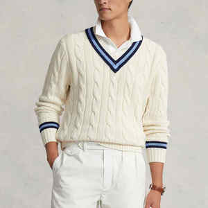 Pull tendance pour homme à col rond, color block, manches longues, tricoté, décontracté, pour l'automne, 100% acrylique, coupe classique - Product Image 5