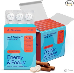Private Label Cinnamon Chewing Gum Caffeine Infused OEM Bulk Manufacturer with Custom Formulation and 24 Months <b>Shelf</b> Life - Product Image 1