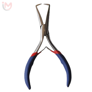 Pinzas para Extensiones de Cabello de Acero Inoxidable de Grado Quirúrgico, con Banda Elástica Personalizada al por Mayor, Logotipo Impreso, Tejido Plano de Nylon - Product Image 4
