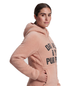 Vestes polaires à capuche pour femmes, manches longues, fermeture éclair, broderie chenille, chaudes, du fabricant - Product Image 4